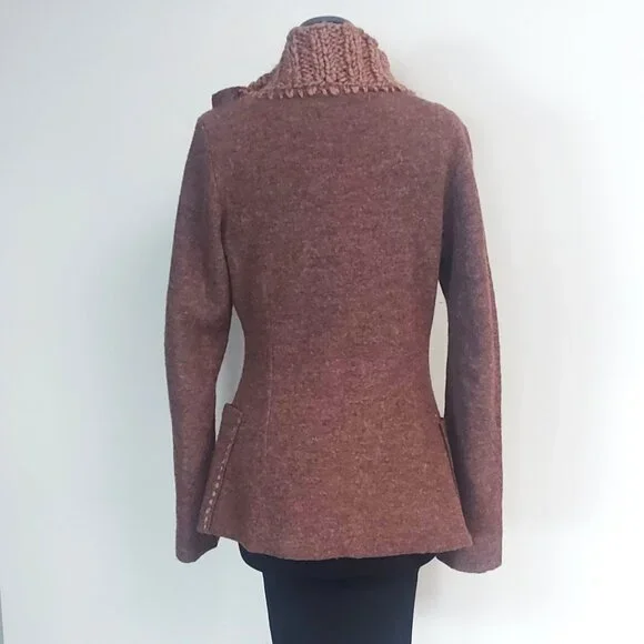 Anthropologie Gro Abrahamsson Arslan Asymmetric Wool Cardigan - Size S - Picture 4 of 10